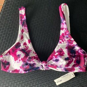 Aqua Lounge Tie Dye Swim Top Star Pink Size Large